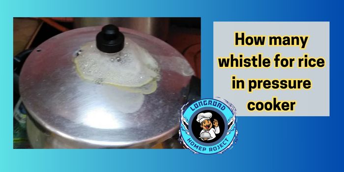 How many whistle for rice in pressure cooker 