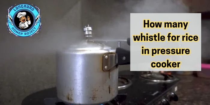 How many whistle for rice in pressure cooker 