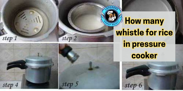 How many whistle for rice in pressure cooker